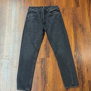 Talula x AGOLDE High Rise Taper Jeans 27 | Black 100% Cotton